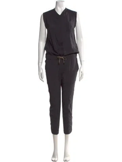 Pre-owned Brunello Cucinelli Silk Jumpsuit In Black