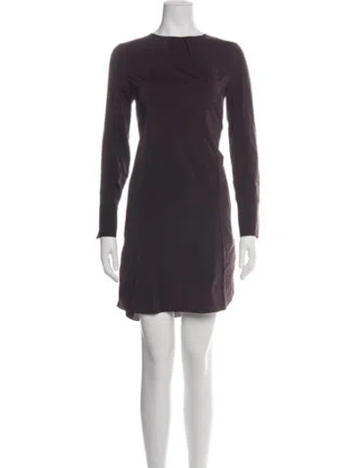 Pre-owned Brunello Cucinelli Silk Knee-length Dress In Purple
