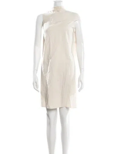 Pre-owned Brunello Cucinelli Silk Knee-length Dress In White