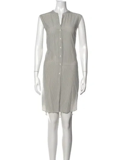 Pre-owned Brunello Cucinelli Silk Knee-length Dress In White