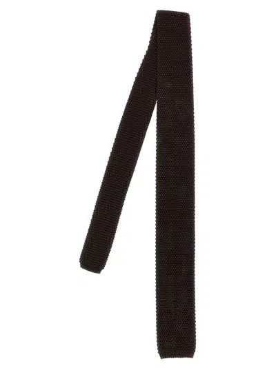 Brunello Cucinelli Silk Knit Tie With Textured Finish