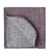 Brunello Cucinelli Silk Logo Pocket Square In Pink