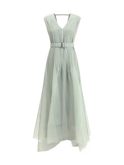 BRUNELLO CUCINELLI SILK LONG DRESS
