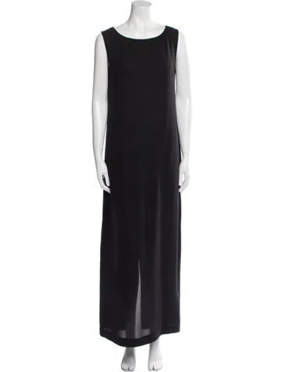 Pre-owned Brunello Cucinelli Silk Long Dress In Blue
