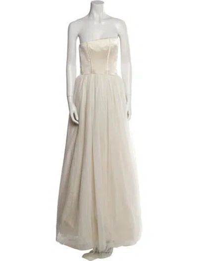 Pre-owned Brunello Cucinelli Silk Long Dress In Neutral
