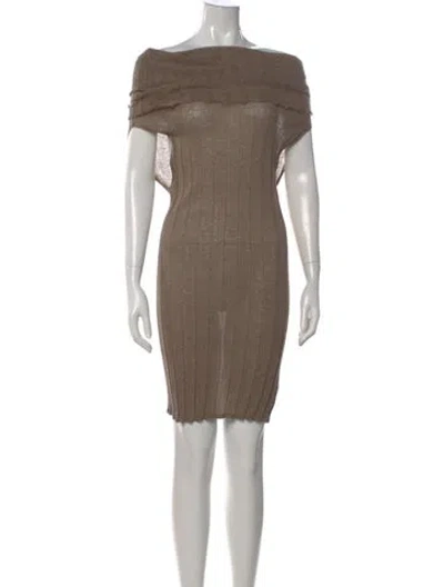 Pre-owned Brunello Cucinelli Silk Long Dress In Neutral