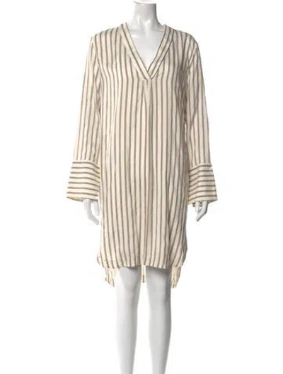 Pre-owned Brunello Cucinelli Silk Long Dress In Neutrals