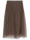Brunello Cucinelli Long Silk Skirt A-line Silhouette