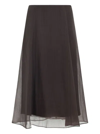 BRUNELLO CUCINELLI BRUNELLO CUCINELLI SILK LONG SKIRT