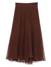 Brunello Cucinelli Silk Long Skirt