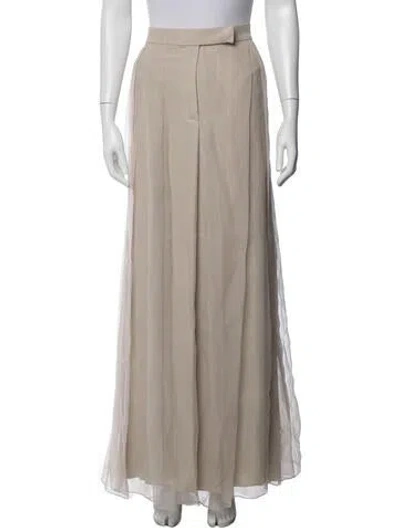 Pre-owned Brunello Cucinelli Silk Long Skirt In Brown