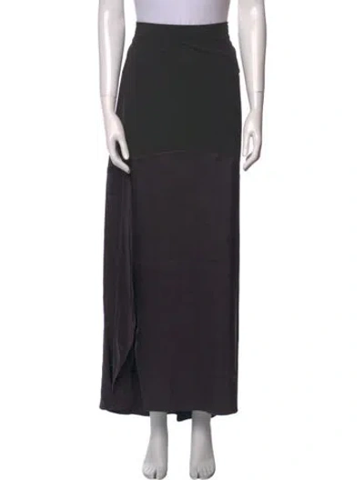 Pre-owned Brunello Cucinelli Silk Long Skirt In Gray