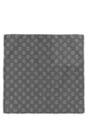 Brunello Cucinelli Silk Medallion-pattern Clutch In Gray