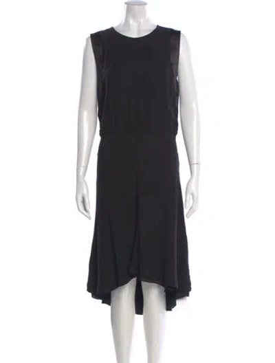 Pre-owned Brunello Cucinelli Silk Midi Length Dress In Black