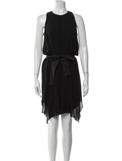 Pre-owned Brunello Cucinelli Silk Midi Length Dress In Black