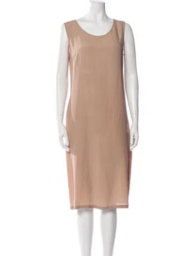Pre-owned Brunello Cucinelli Silk Midi Length Dress In Neutral