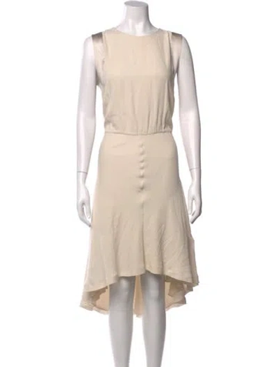 Pre-owned Brunello Cucinelli Silk Midi Length Dress In Neutral