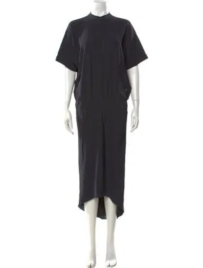 Pre-owned Brunello Cucinelli Silk Midi Length Dress W/ Tags In Gray