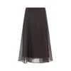 Brunello Cucinelli Silk Midi Skirt