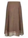 Brunello Cucinelli Silk Midi Skirt