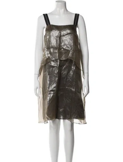 Pre-owned Brunello Cucinelli Silk Mini Dress