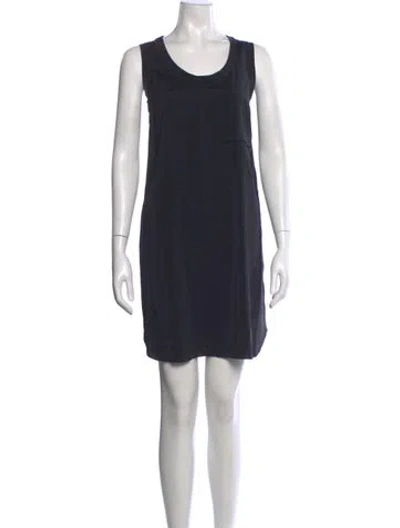 Pre-owned Brunello Cucinelli Silk Mini Dress In Blue