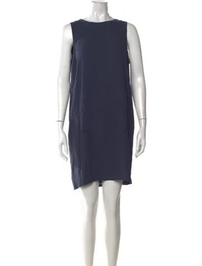 Pre-owned Brunello Cucinelli Silk Mini Dress In Blue