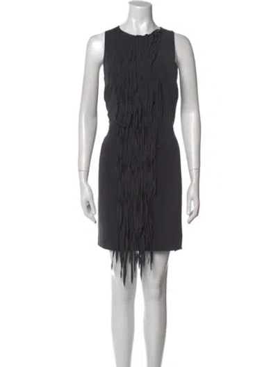 Pre-owned Brunello Cucinelli Silk Mini Dress In Gray