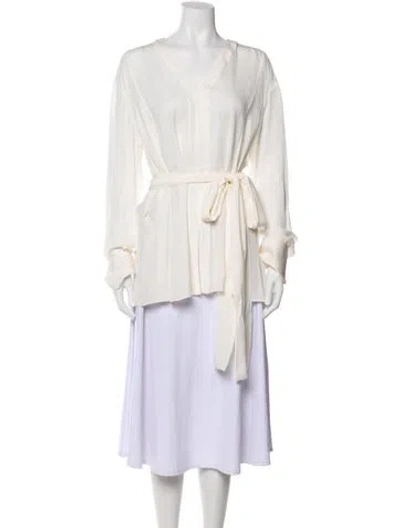 Pre-owned Brunello Cucinelli Silk Mini Dress In White