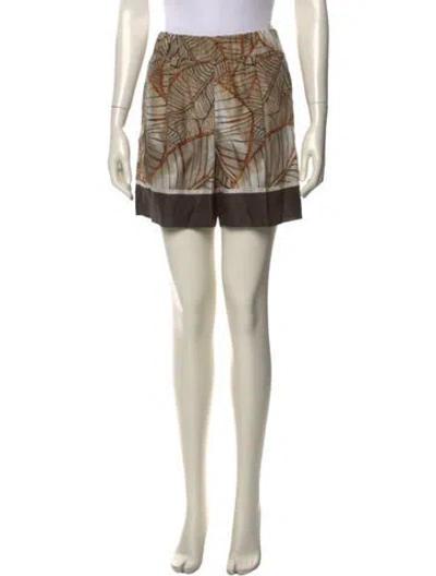 Pre-owned Brunello Cucinelli Silk Mini Shorts W/ Tags In Neutral