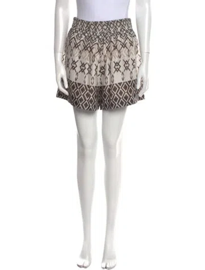 Pre-owned Brunello Cucinelli Silk Mini Shorts W/ Tags In Neutral