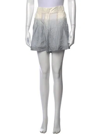 Pre-owned Brunello Cucinelli Silk Mini Shorts In White