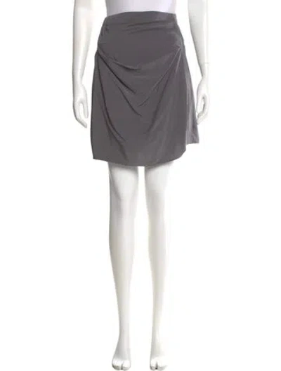 Pre-owned Brunello Cucinelli Silk Mini Skirt In Gray