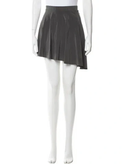 Pre-owned Brunello Cucinelli Silk Mini Skirt In Gray