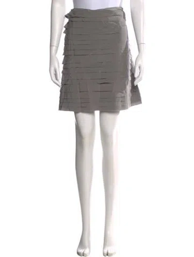 Pre-owned Brunello Cucinelli Silk Mini Skirt In Gray
