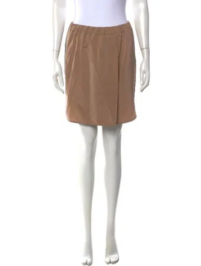 Pre-owned Brunello Cucinelli Silk Mini Skirt In Neutral