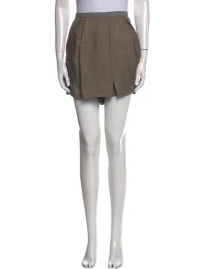 Pre-owned Brunello Cucinelli Silk Mini Skirt In Neutrals