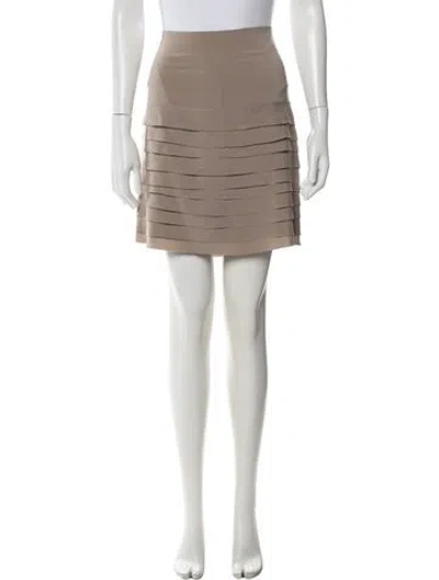 Pre-owned Brunello Cucinelli Silk Mini Skirt In Neutrals