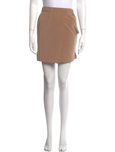 Pre-owned Brunello Cucinelli Silk Mini Skirt In Neutrals