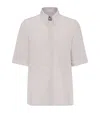 Brunello Cucinelli Monili Bead-embellished Silk Shirt In Pink
