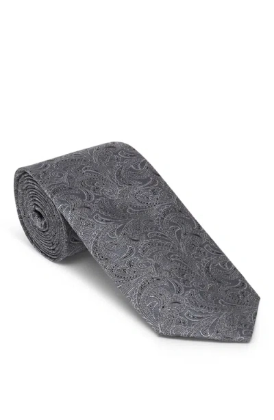 Brunello Cucinelli Silk Necktie In Gray