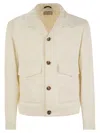 Brunello Cucinelli Silk Outerwear With Patch Pockets For Men In White