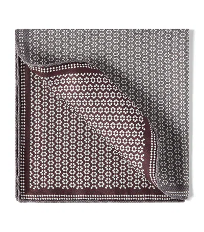 BRUNELLO CUCINELLI BRUNELLO CUCINELLI SILK PATTERNED POCKET SQUARE
