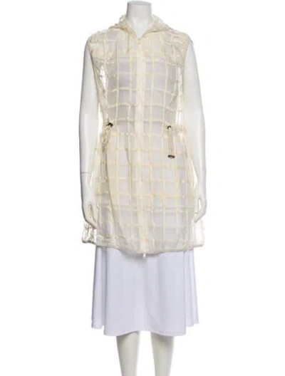 Pre-owned Brunello Cucinelli Silk Plaid Print Vest In Neutral
