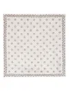 Brunello Cucinelli Geometric-printed Finished Edge Pocket Square In Beige