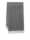 Brunello Cucinelli Silk Pocket Scarf In Grey