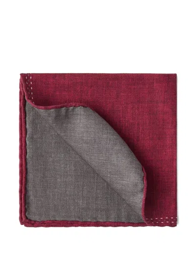 Brunello Cucinelli Einstecktuch Aus Seide In Red