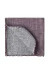 Brunello Cucinelli Silk Pocket Square In Purple