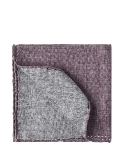 Brunello Cucinelli Silk Pocket Square In Purple