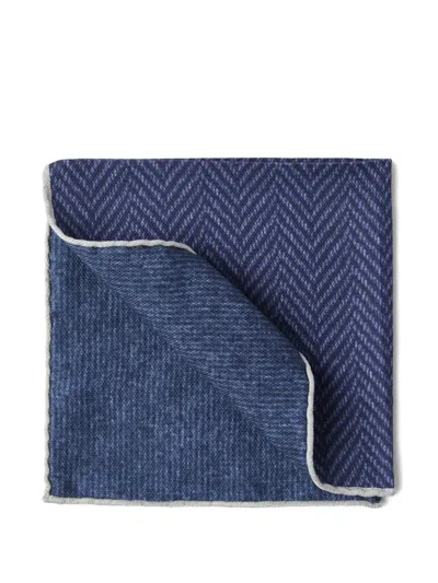 Brunello Cucinelli Einstecktuch Aus Seide In Blue